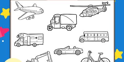 vehicle coloring pages
