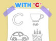 Alphabet letter C worksheet for kids