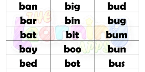 3 Letter Words With B Worksheets 01