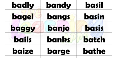 5 Letter Words With B Worksheets 06