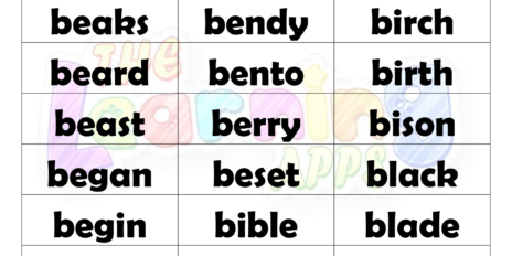 5 Letter Words With B Worksheets 07