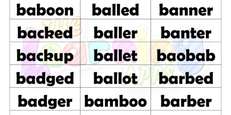 6 Letter Words With B Worksheets 10