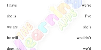 Contraction Worksheet 02