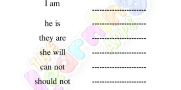 Contraction Worksheet 03