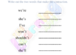 Contraction Worksheet 06