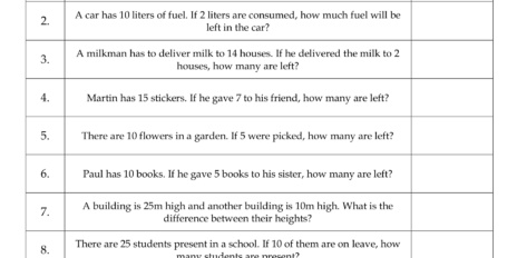 Grade 1 Subtraction Worksheet 05