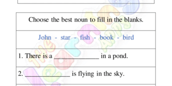 Noun Worksheet 05