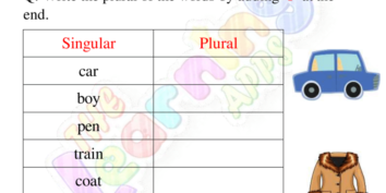 Plurals Worksheets 02