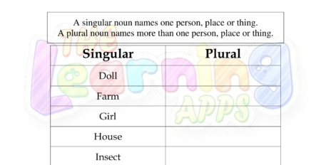 Singular Plural 6