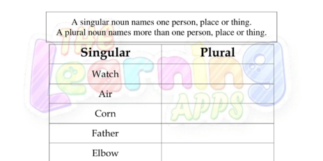 Singular Plural 9