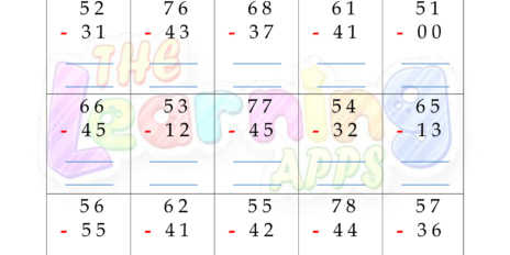 Subtraction Worksheet 4