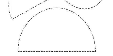 Trace the Semicircle Worksheet