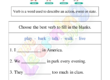 verb worksheet for grade 1