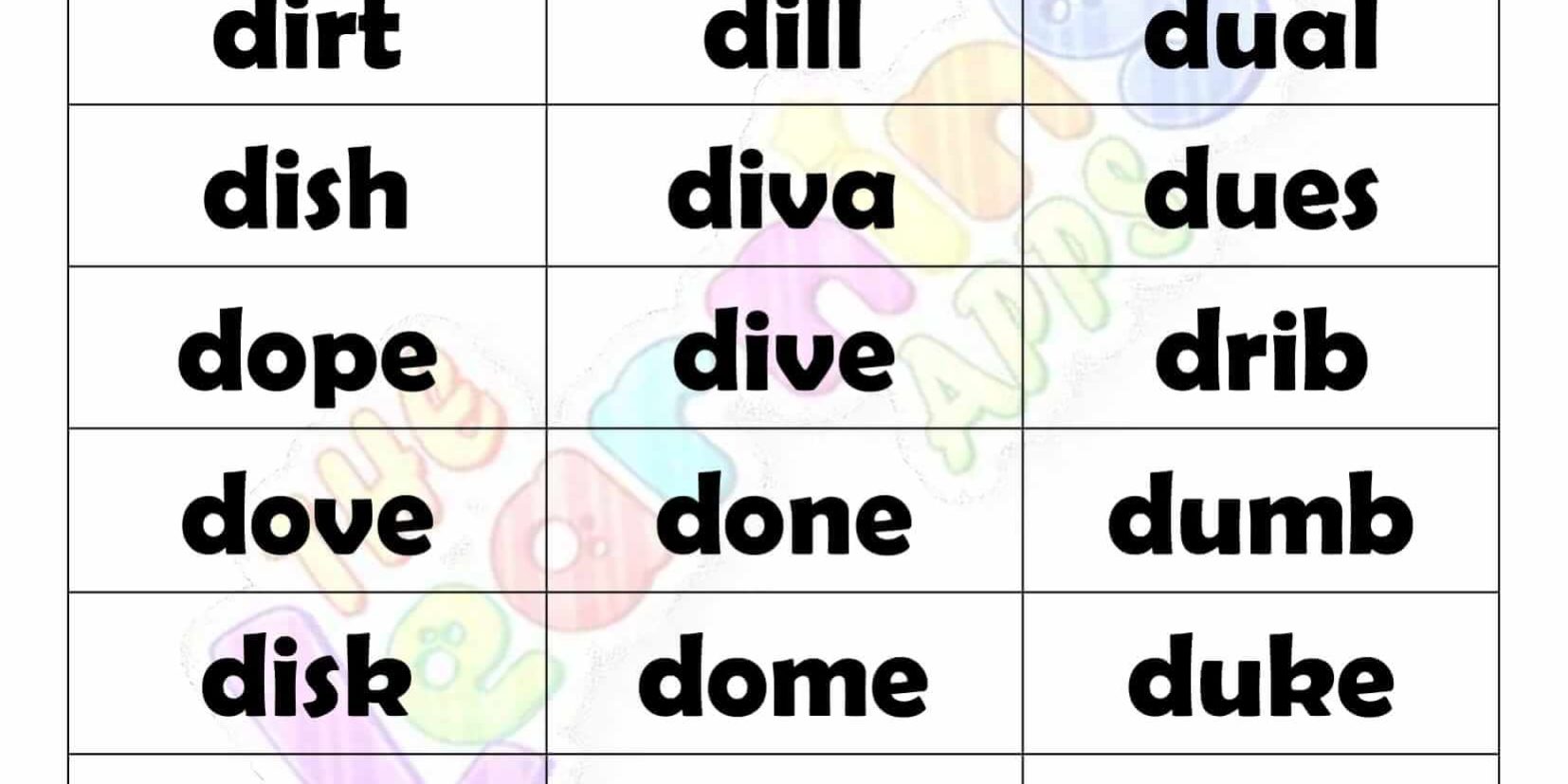 4 LETTER WORD STARTING WITH D-2 4 LETTER WORD STARTING WITH D-2