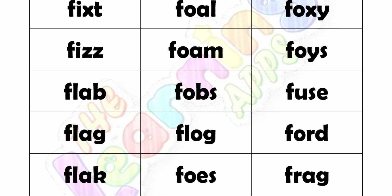 4 LETTER WORD STARTING WITH F-3