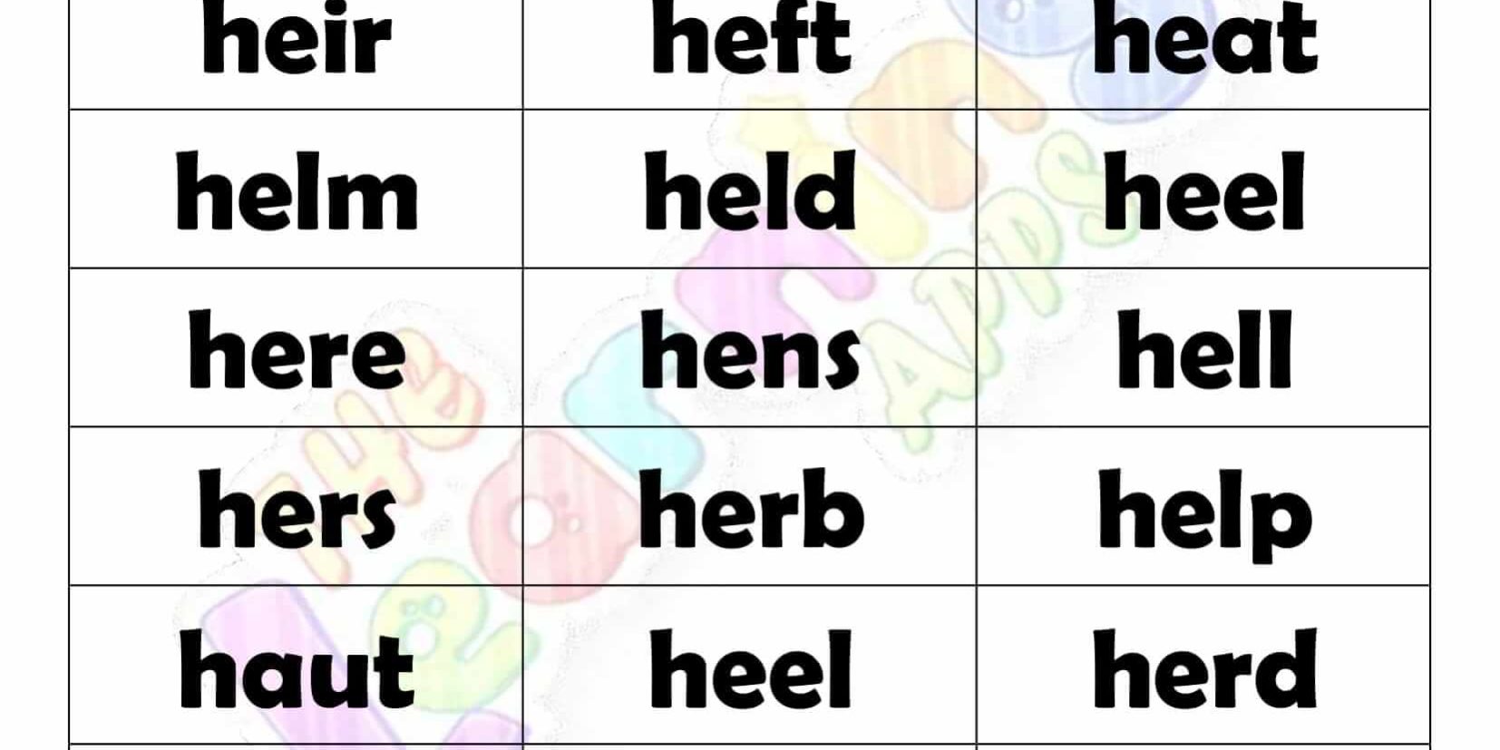 4 LETTER WORD STARTING WITH H-2
