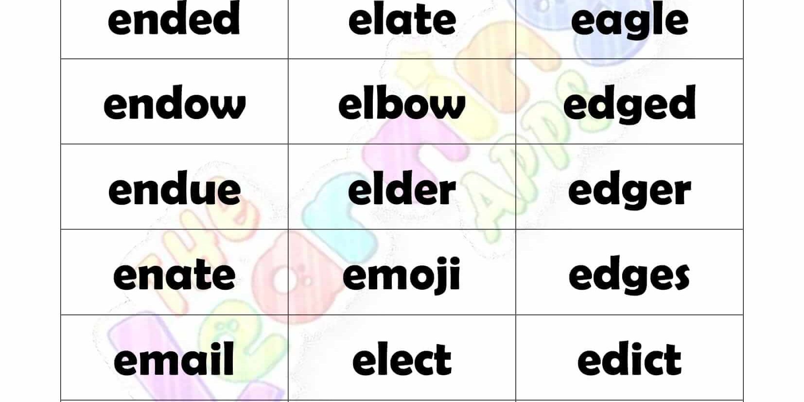 5 LETTER WORD STARTING WITH E-2 5 LETTER WORD STARTING WITH E-2