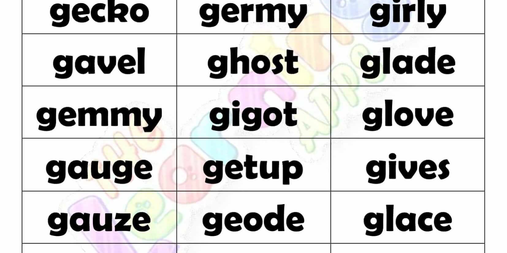5 LETTER WORD STARTING WITH G-2