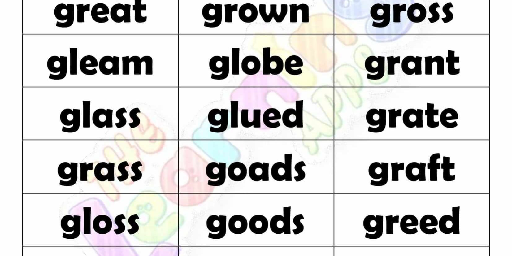 5 LETTER WORD STARTING WITH G-3