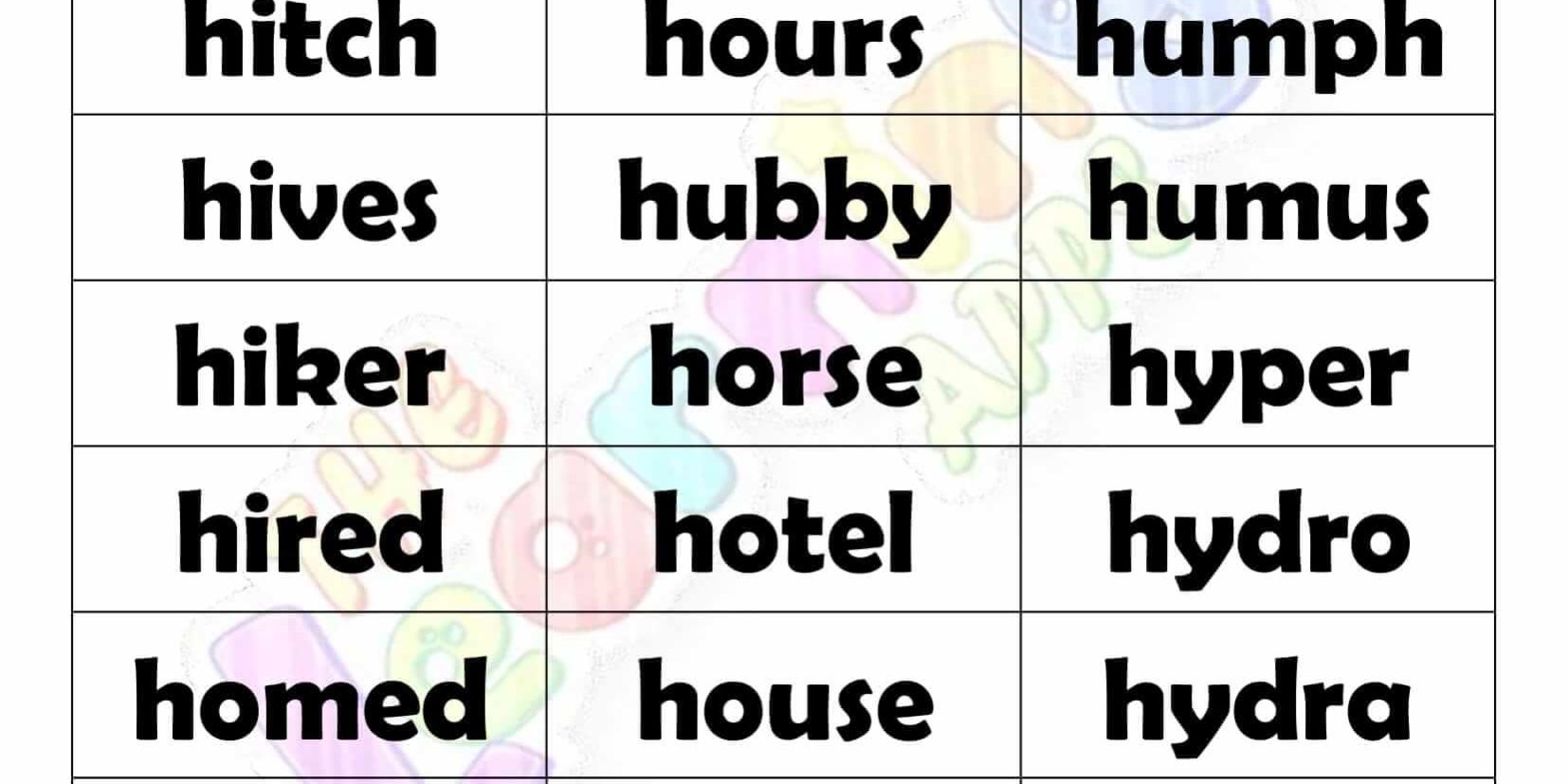 5 LETTER WORD STARTING WITH H-3