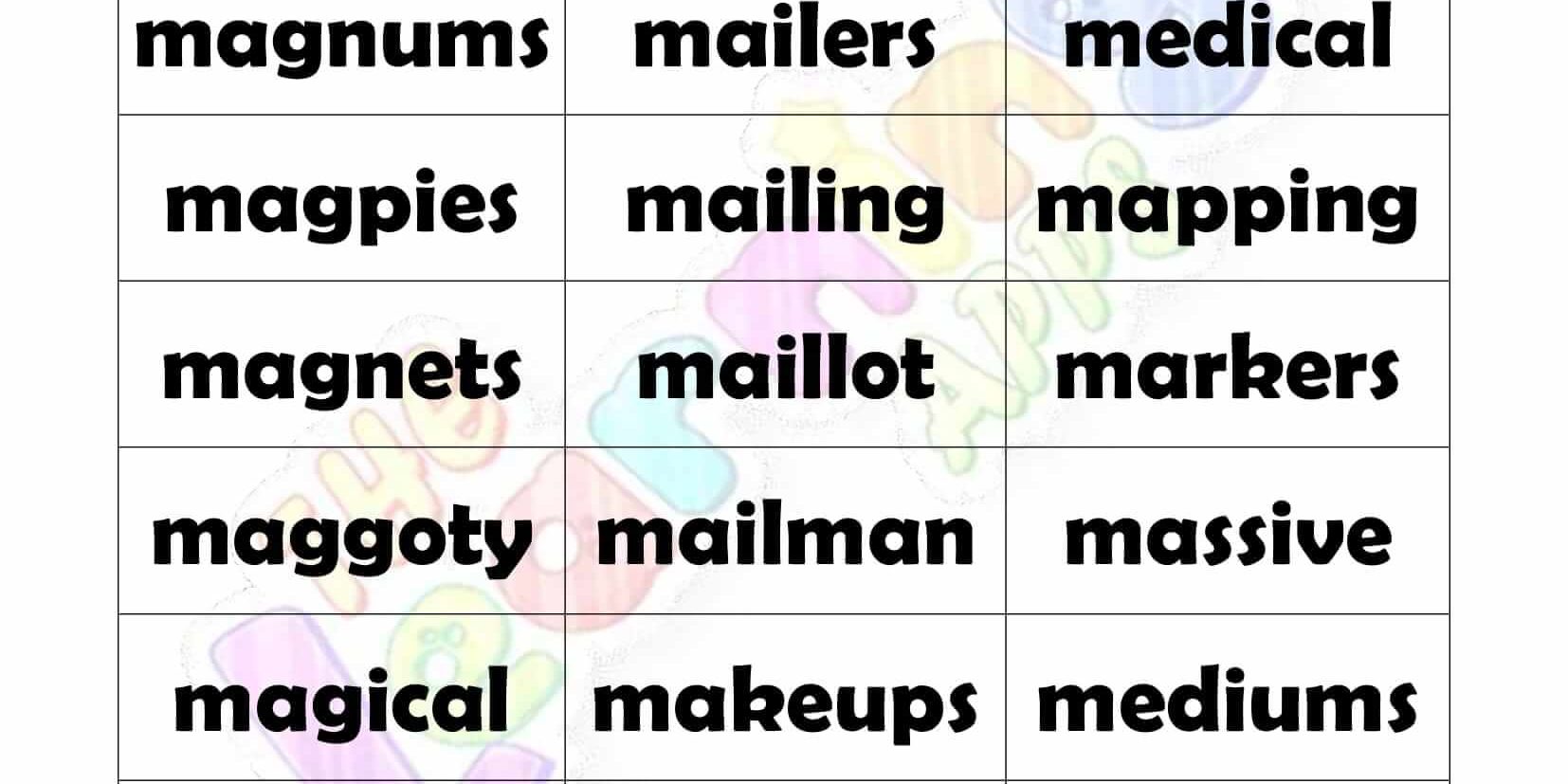 7 LETTER WORD STARTING WITH M-2