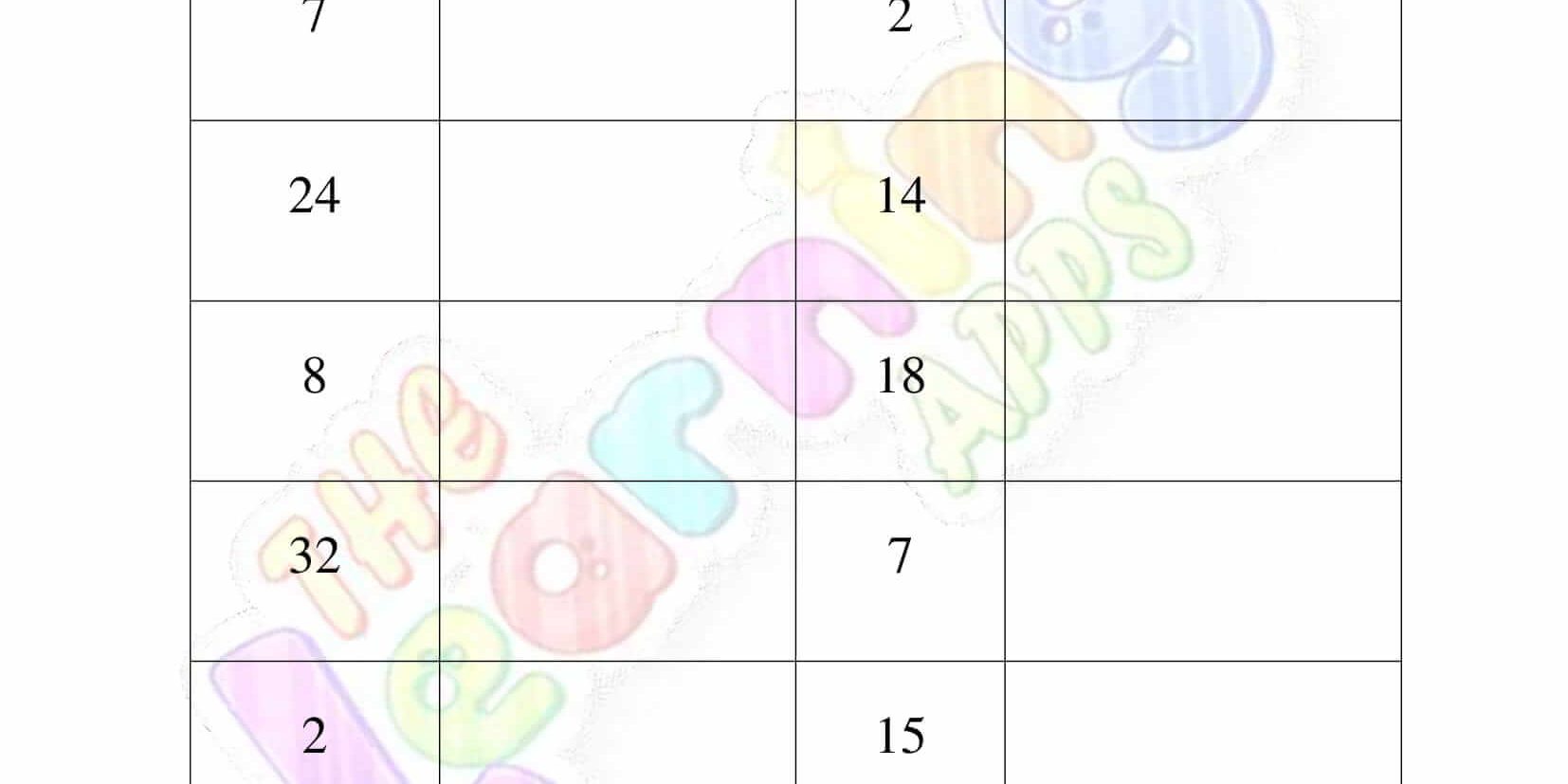 Factors Worksheet - Grade 3 - Activity 3