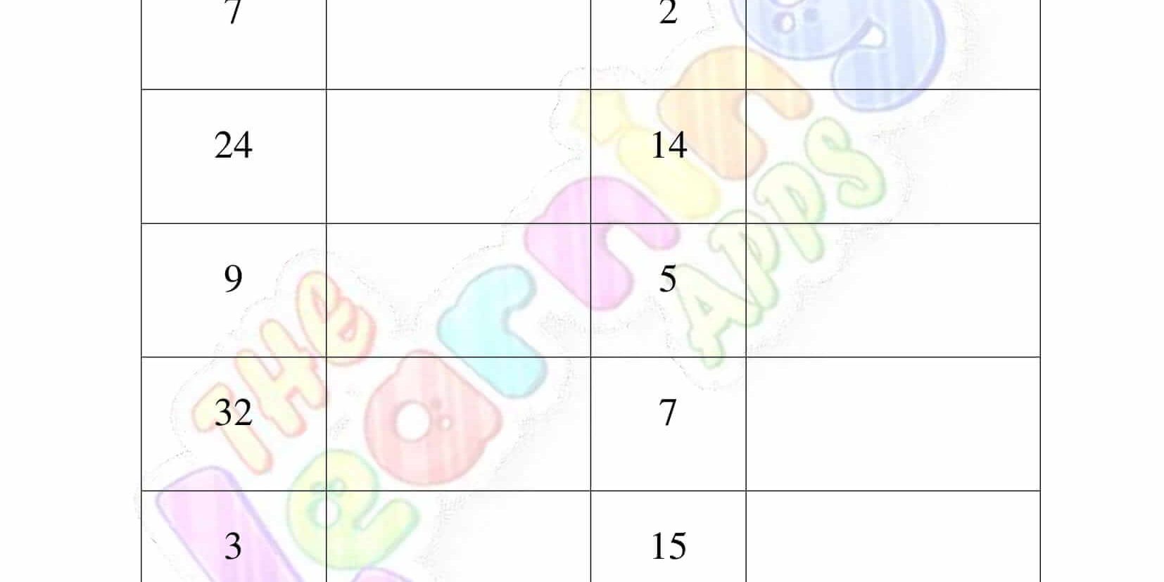 Factors Worksheet - Grade 3 - Activity 4