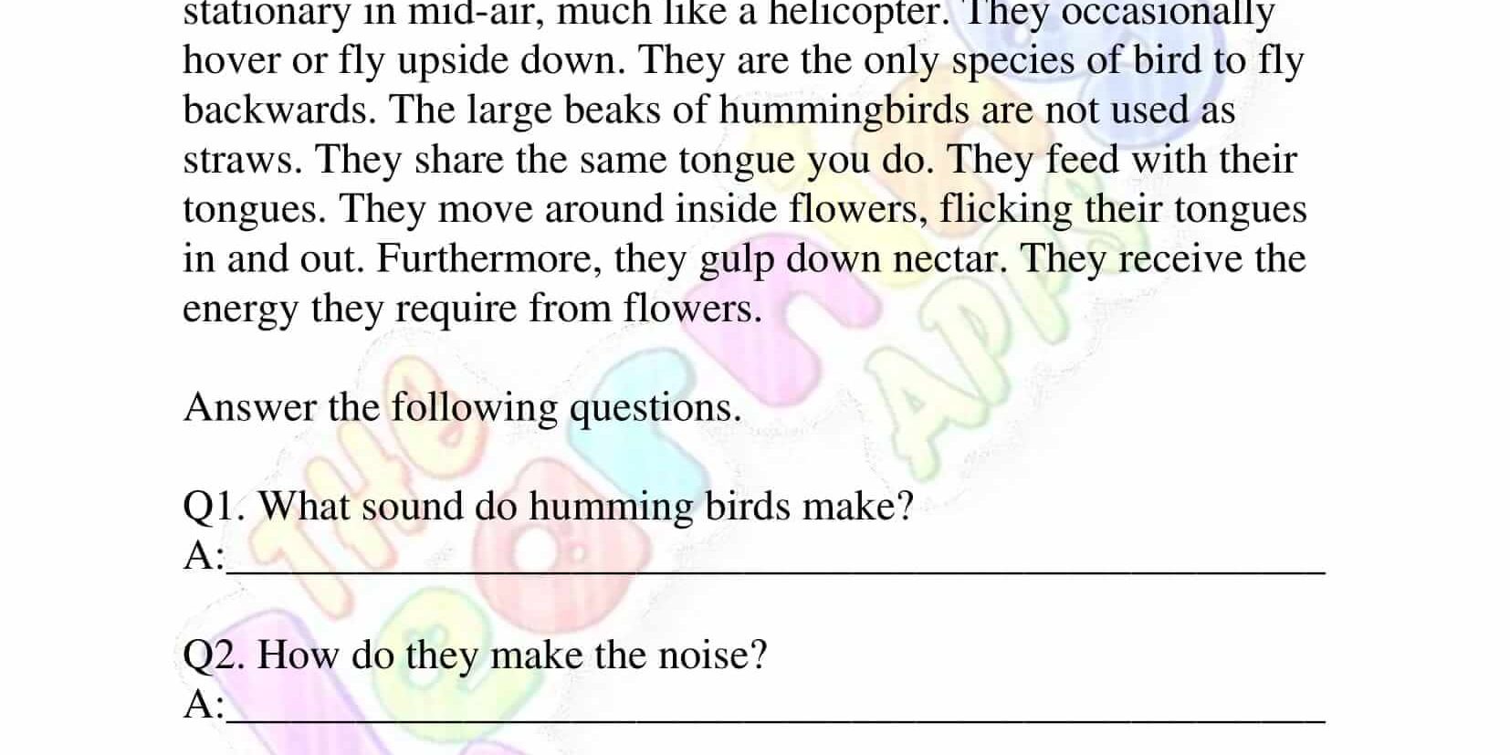 Free Non Fiction Reading Passages Worksheets For Grade