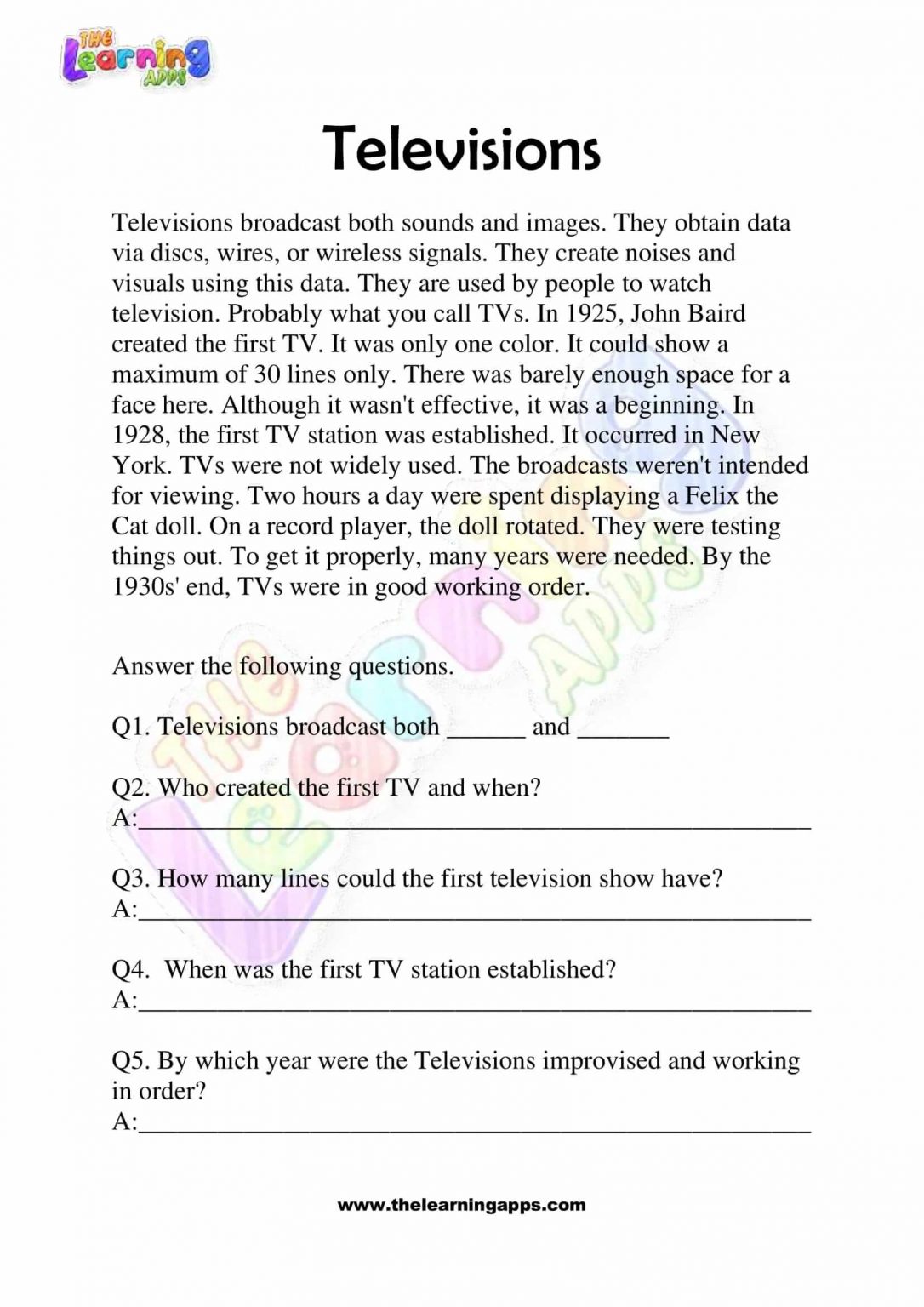 Free Non Fiction Reading Passages Worksheets For Grade