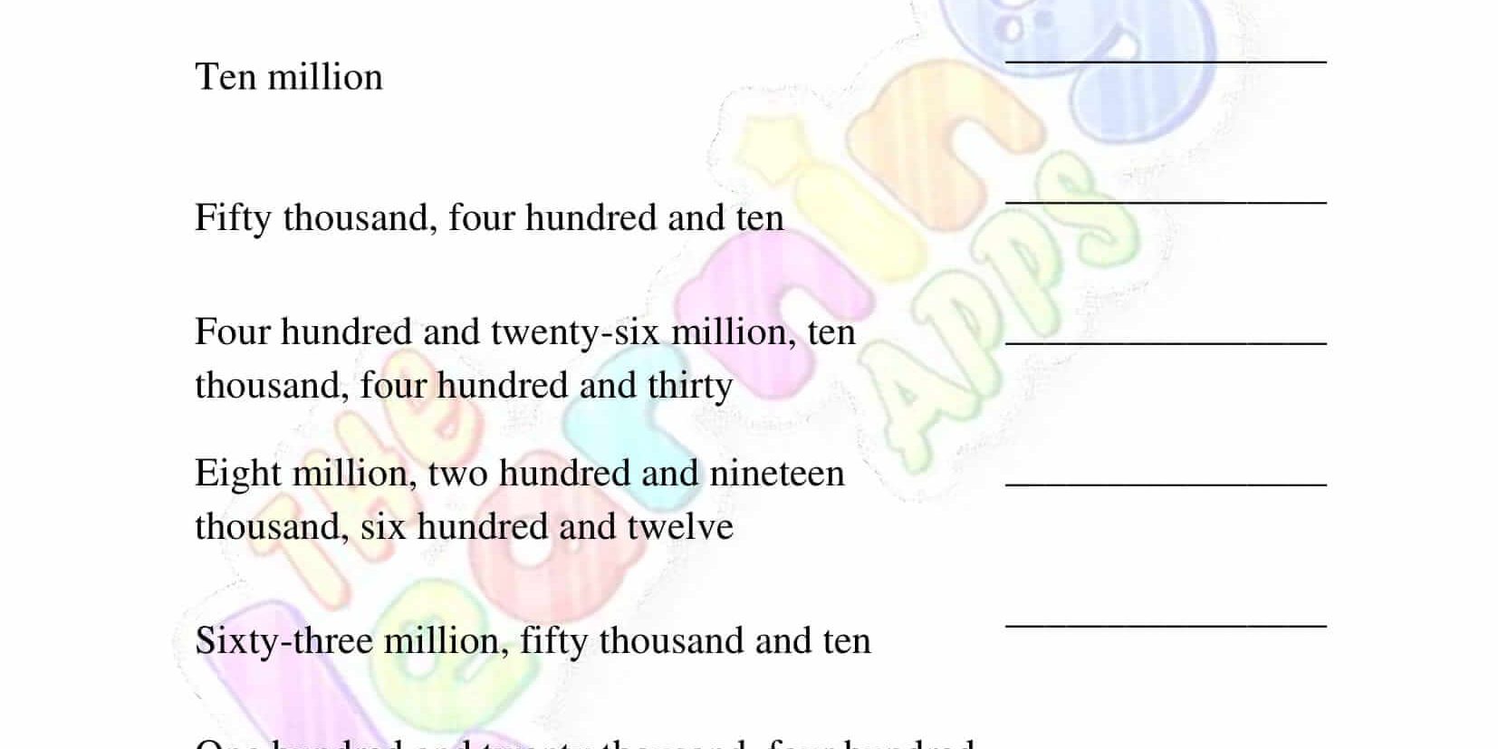 International Number System - Grade 3 - Activity 5