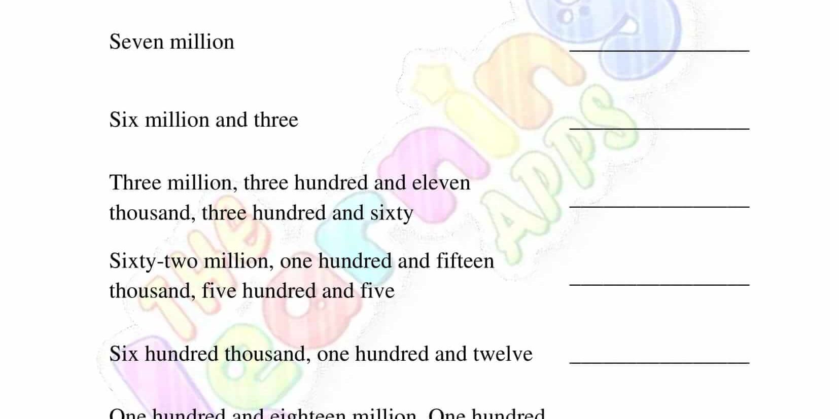 International Number System - Grade 3 - Activity 6