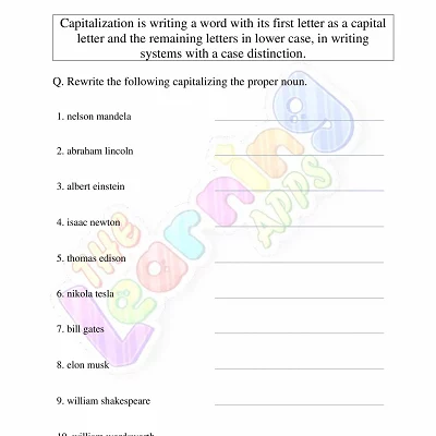 Capitalization-Worksheets-Grade-2-Activity-1