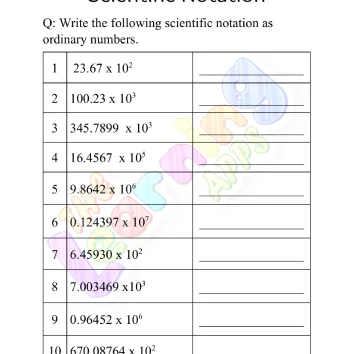 scientific notation worksheet grade 3-01