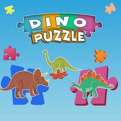 Dino Puzzle Free Games online for kids in Pre-K by Mr. Puzzlez