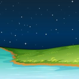 Nature scene landscape template