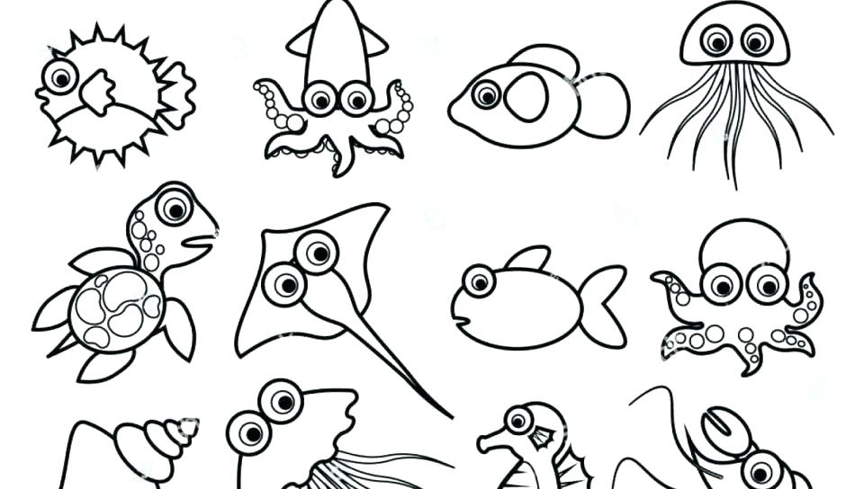 Coloring Pages Of Sea Animals Printable
