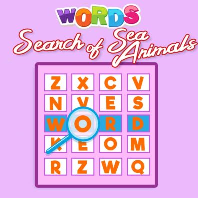 sea-animals Word Search Colors Worksheets