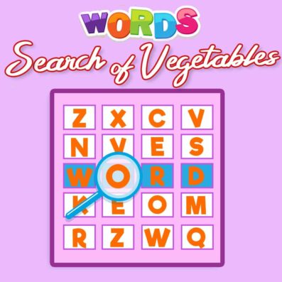 vegetable Word Search Colors Worksheets