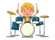 kid playing drums