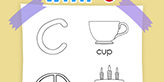 Alphabet letter C worksheet for kids