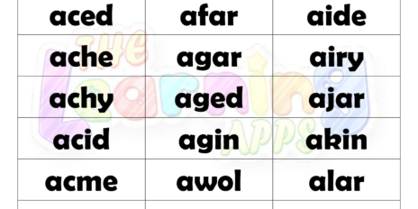 4 Letter Words With A Worksheet 02 4 Letter Words With A Worksheet 02