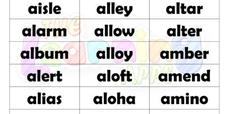 5 Letter Words With A Worksheet 05