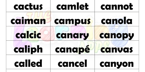 6 Letter Words With C Worksheet 07