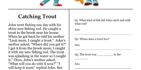 Catching Trout Comprehension Worksheet