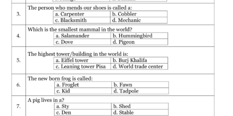 General Knowledge Quiz 01