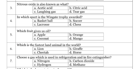 General Knowledge Quiz 07