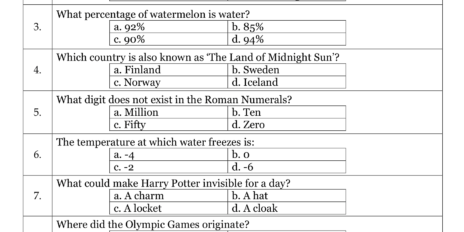 General Knowledge Quiz 14