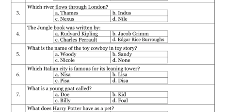 General Knowledge Quiz 15