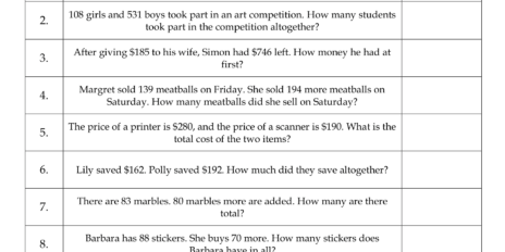 Grade 2 Addition Worksheet 05