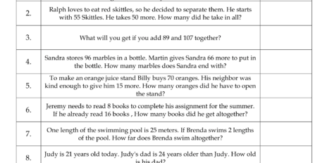 Grade 2 Addition Worksheet 07